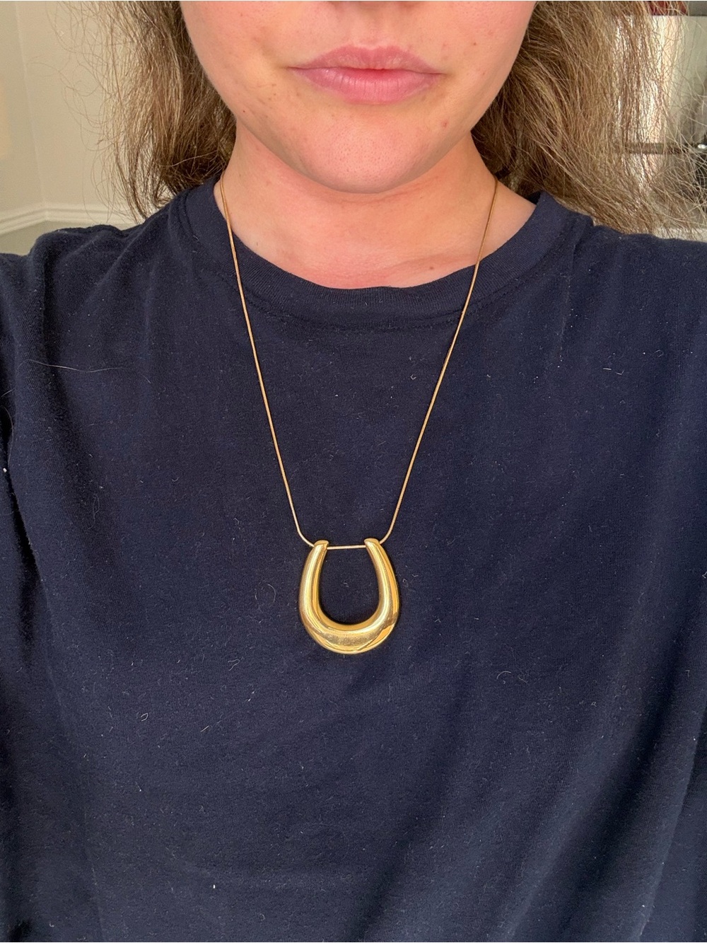 Free People Long Gold Pendant Necklace